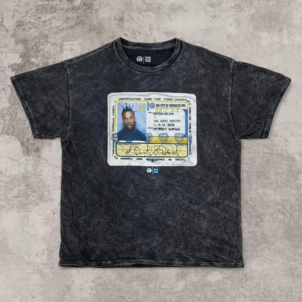 Brooklyn Zoo ID Card Parody Tee Black Washed Graphic Shirt M Bootleg Vintage